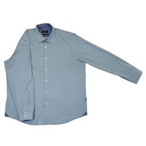 Hugo Boss Shirt Men's 2XL Blue Button Down Long Sleeve-Regular Fit